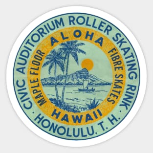 1950's Roller Skate in Hawaii Sticker